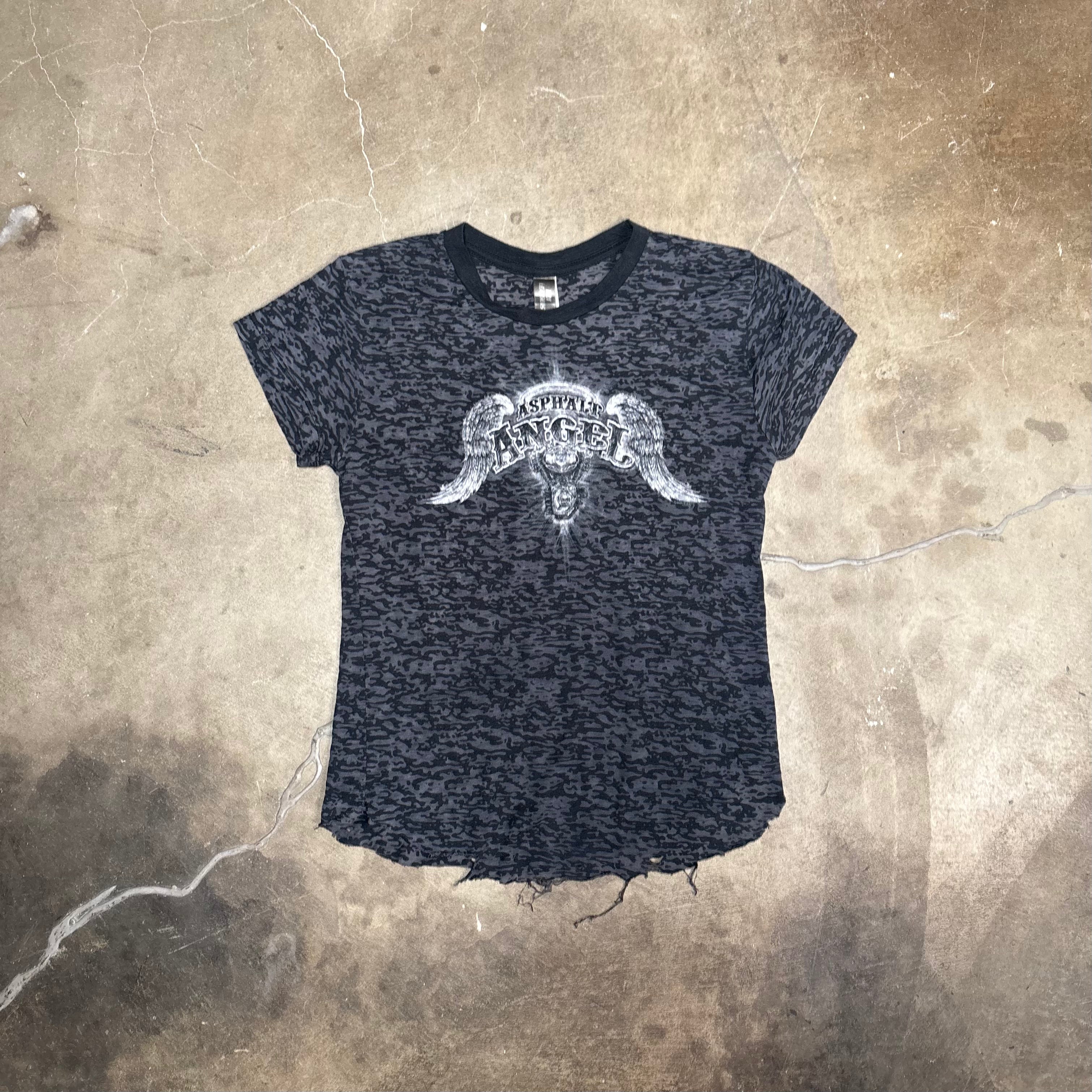 Hot Leathers Asphalt Angel Burnout Tee (L)
